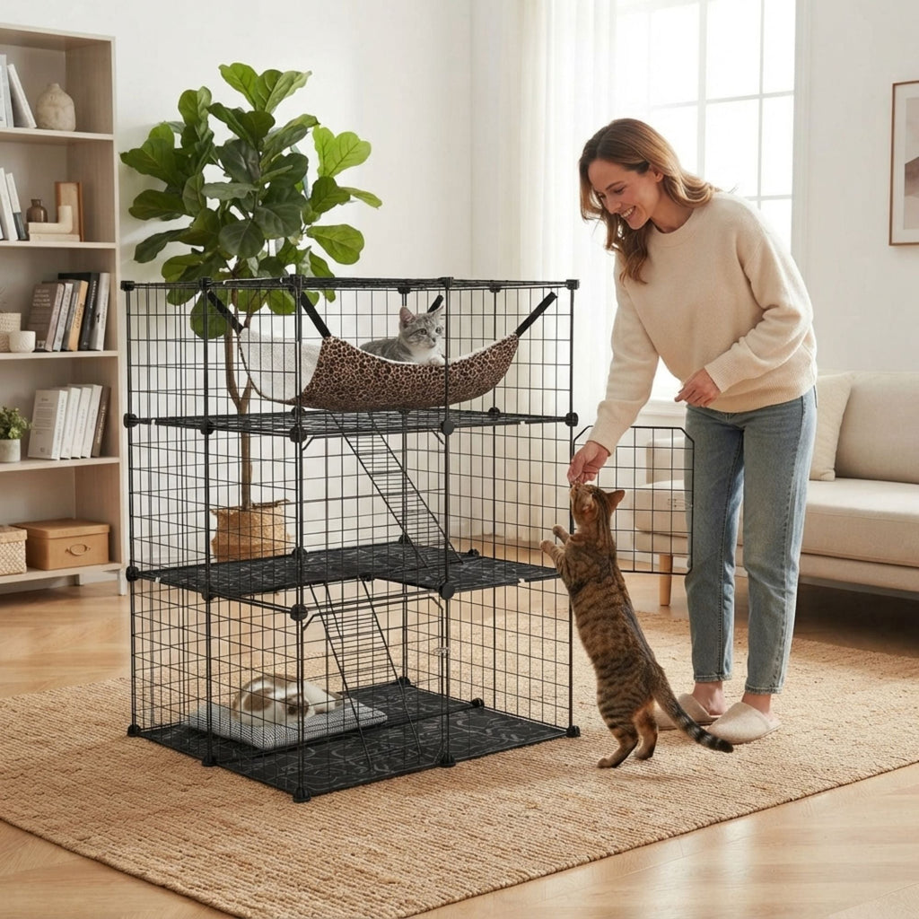 3 Tier Pet Playpen Large Cat Cage Diy Enclosure
