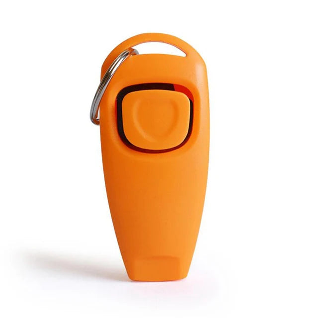 2 In 1 Pet Dog Training Clickers Pet Puppy Kitty Training Whistles Key Ring and Wrist Strap Pet Dog Trainings Behavior Tools