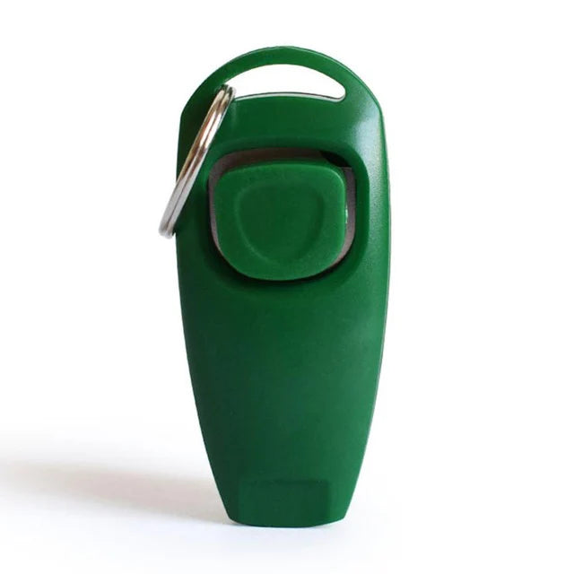 2 In 1 Pet Dog Training Clickers Pet Puppy Kitty Training Whistles Key Ring and Wrist Strap Pet Dog Trainings Behavior Tools