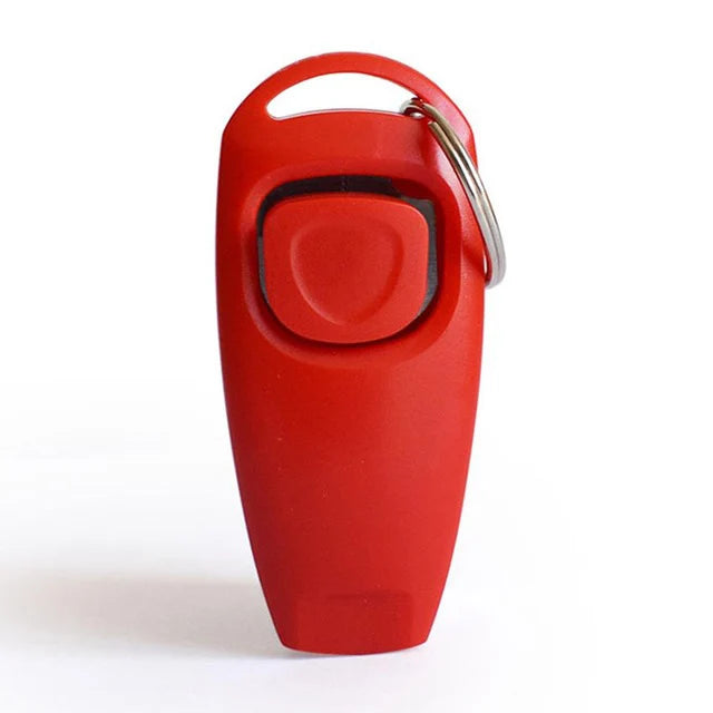 2 In 1 Pet Dog Training Clickers Pet Puppy Kitty Training Whistles Key Ring and Wrist Strap Pet Dog Trainings Behavior Tools