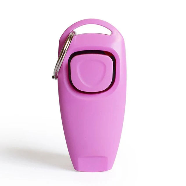 2 In 1 Pet Dog Training Clickers Pet Puppy Kitty Training Whistles Key Ring and Wrist Strap Pet Dog Trainings Behavior Tools