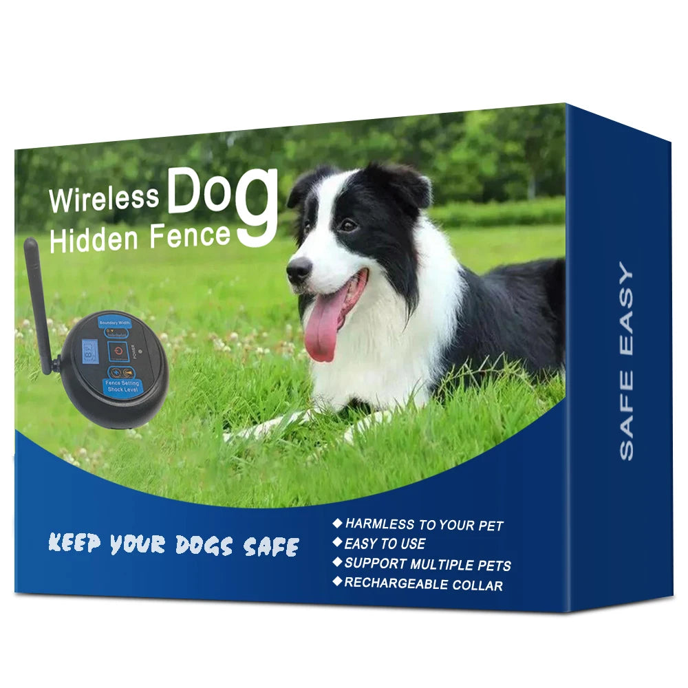 Wireless Containment System Pet Fence Boundary Electronic Shock Static Correction Training Electric Collar Outdoor Safety Perime