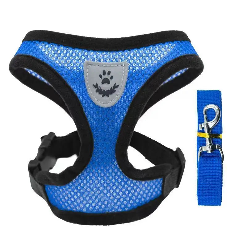 Pet Leash Undershirt Harnesses Mesh Breathable Adjustable Easy Control Reflective Undersh Medium Pet Accesrt Dog Harness Collar