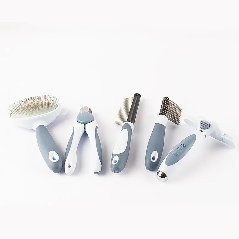 Pets Grooming Tools Set, Pet Grooming Kit for Dogs & Cats, Pets Combs and Nail Scissors Grooming Set