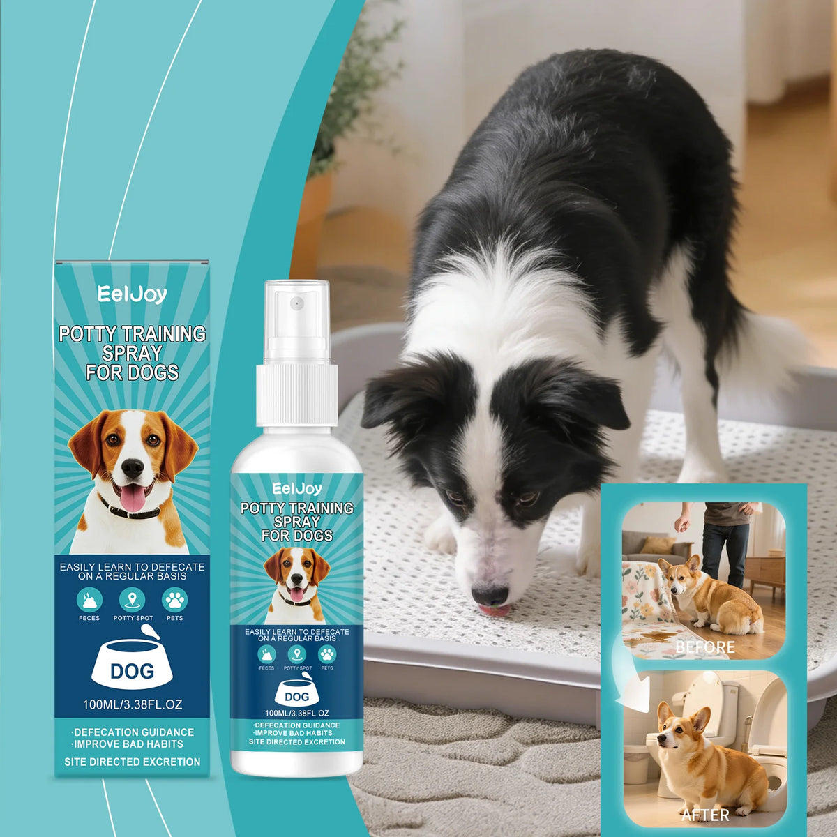 Dog Potty Training Spray Puppy Toilet Training Inducer Effective Positioning Defecation Guide Safe Pet Potty Training Aid Spray