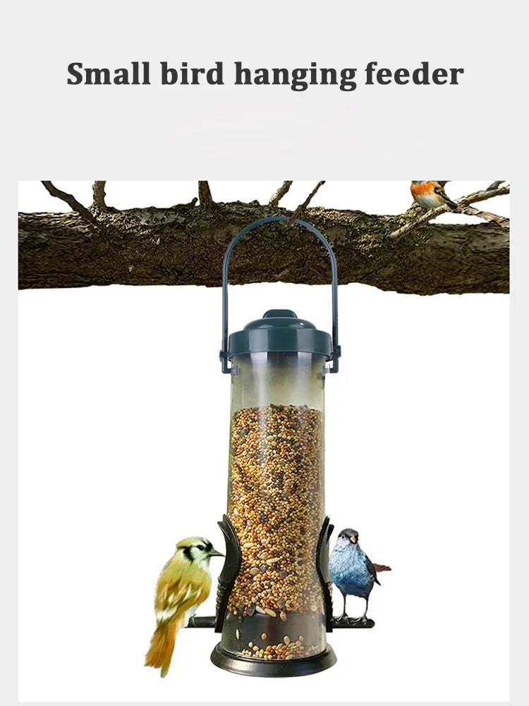 Pet Bird Feeder Food Dispenser Outdoor Hanging Multiple Holes Bird Feeder Small Bird Automatic Foot Feeding Tool Bird Supplies
