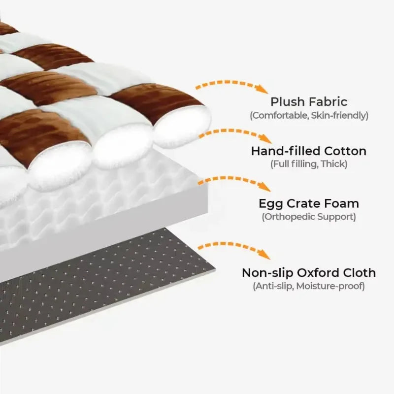 pet bed Handmade Large and Small Dog Beds with Plush Orthopedic Support Pillow Comfort Pads Mattresses Summer Warm Soft Pet Bed
