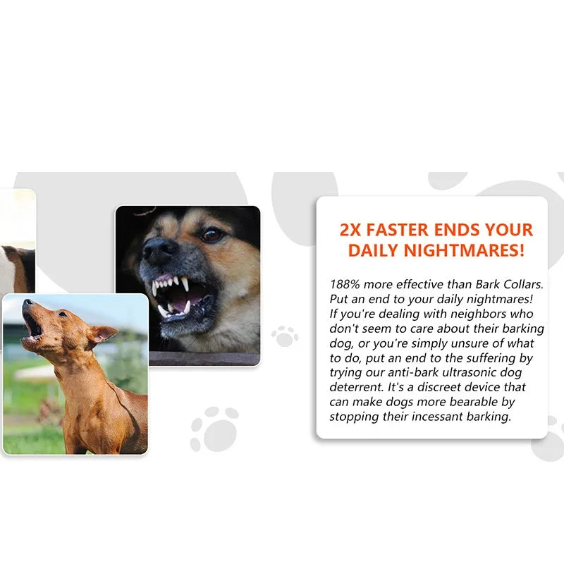 Pet Ultrasonic Anti-barking Device Supplies Charging Anti-disturbance Safety Training Indoor Outdoor Accessories Pet Products