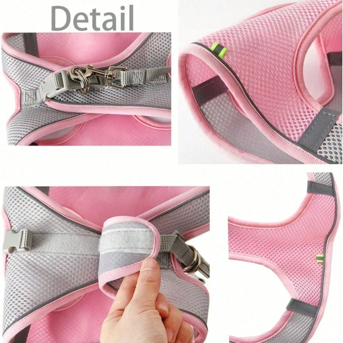 Adjustable Pet Harness and Leash Set for Small Dogs Cats Breathable Soft Mesh Vest Harness Puppy Pug Bulldog Walking Accessories