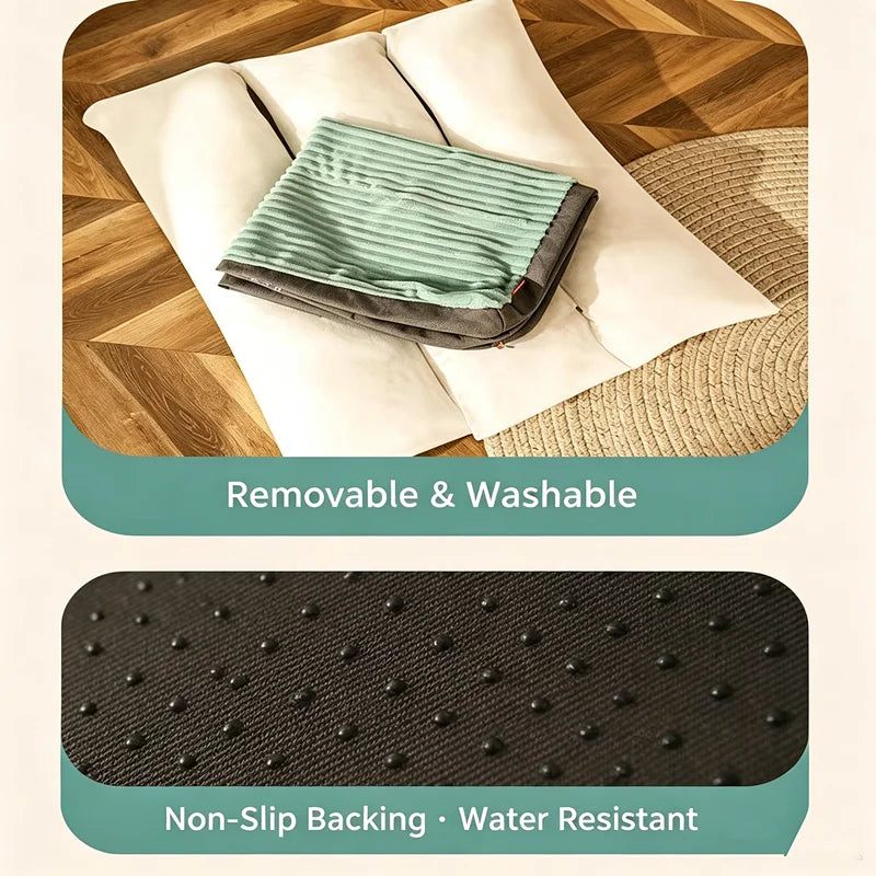 Dog Bed for Sleeping, Four‑Season Universal Pet Mat with Removable Washable Cover, Bite‑Resistant Cat Bed Cushion, Self‑Play Int