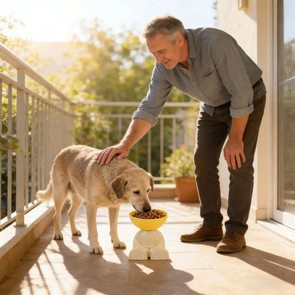 Cat Feeding Bowls Dog Food Bowl Raised Food Feeding Dish for Pet Non-Slip Pet Feeder for Kitchen Vacation Apartment Indoor
