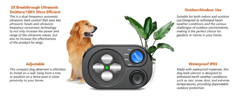 Pet Ultrasonic Anti-barking Device Supplies Charging Anti-disturbance Safety Training Indoor Outdoor Accessories Pet Products