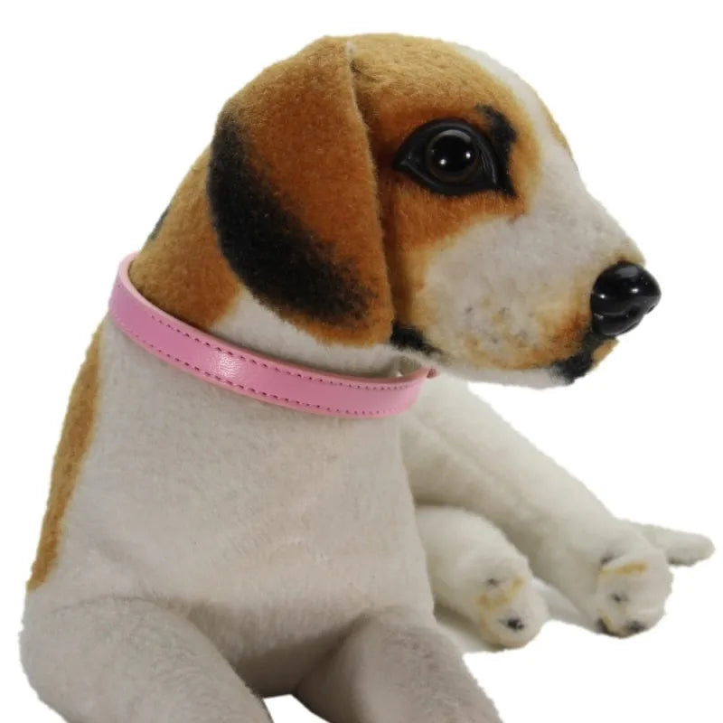 PU Leather Pet Collar for Cats & Dogs Adjustable Outdoor Walking Neck Collar Comfortable Non-restrictive Quick On & Off