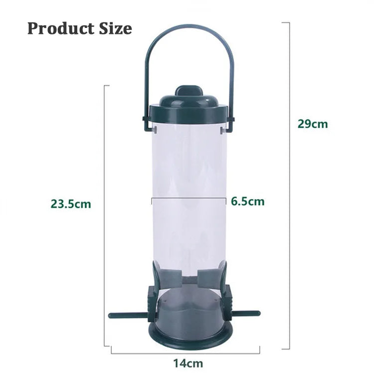 Pet Bird Feeder Food Dispenser Outdoor Hanging Multiple Holes Bird Feeder Small Bird Automatic Foot Feeding Tool Bird Supplies