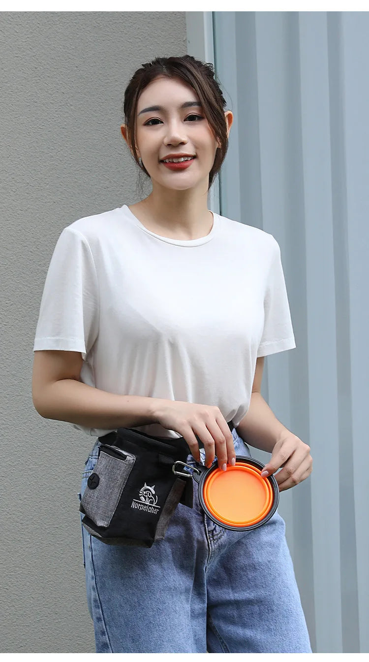 Pet Training Fanny Pack Walking Dog Training Tool Training Artifact Snack Bag Reward Dog Food Carry-on Bag