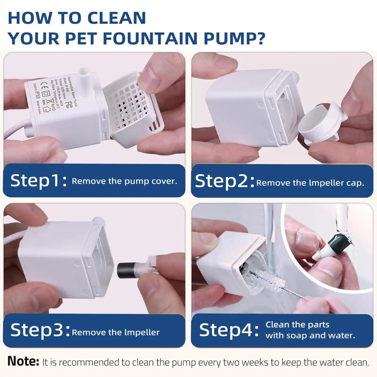 Pet Cat Water Fountain Pump Replacement
