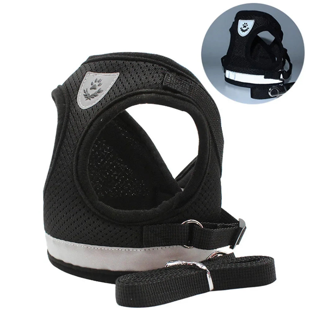 Pet Cat Leash Set, Adjustable Reflective Anti-Escape Pet Harness Vest, Small Dog Collar, Puppy Cat Pet Supplies