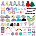 15 Pcs Minilpsshop Pet Shop Accessories Random Clothes Outfit Necklace Collars Bone Hat Scarf For Cat's and Dog's for LPS