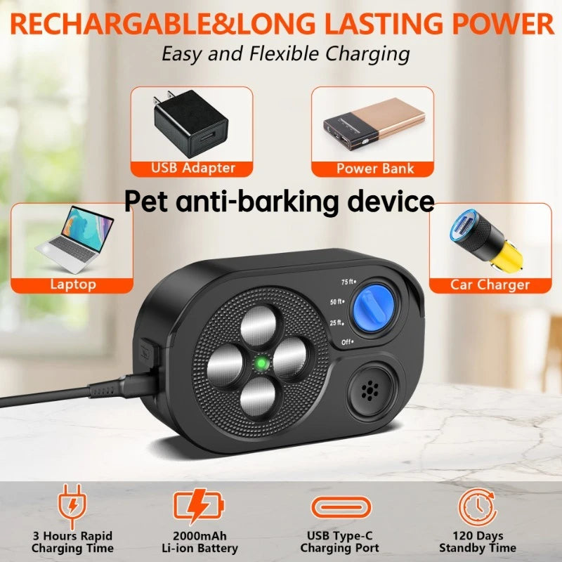 Pet Ultrasonic Anti-barking Device Supplies Charging Anti-disturbance Safety Training Indoor Outdoor Accessories Pet Products