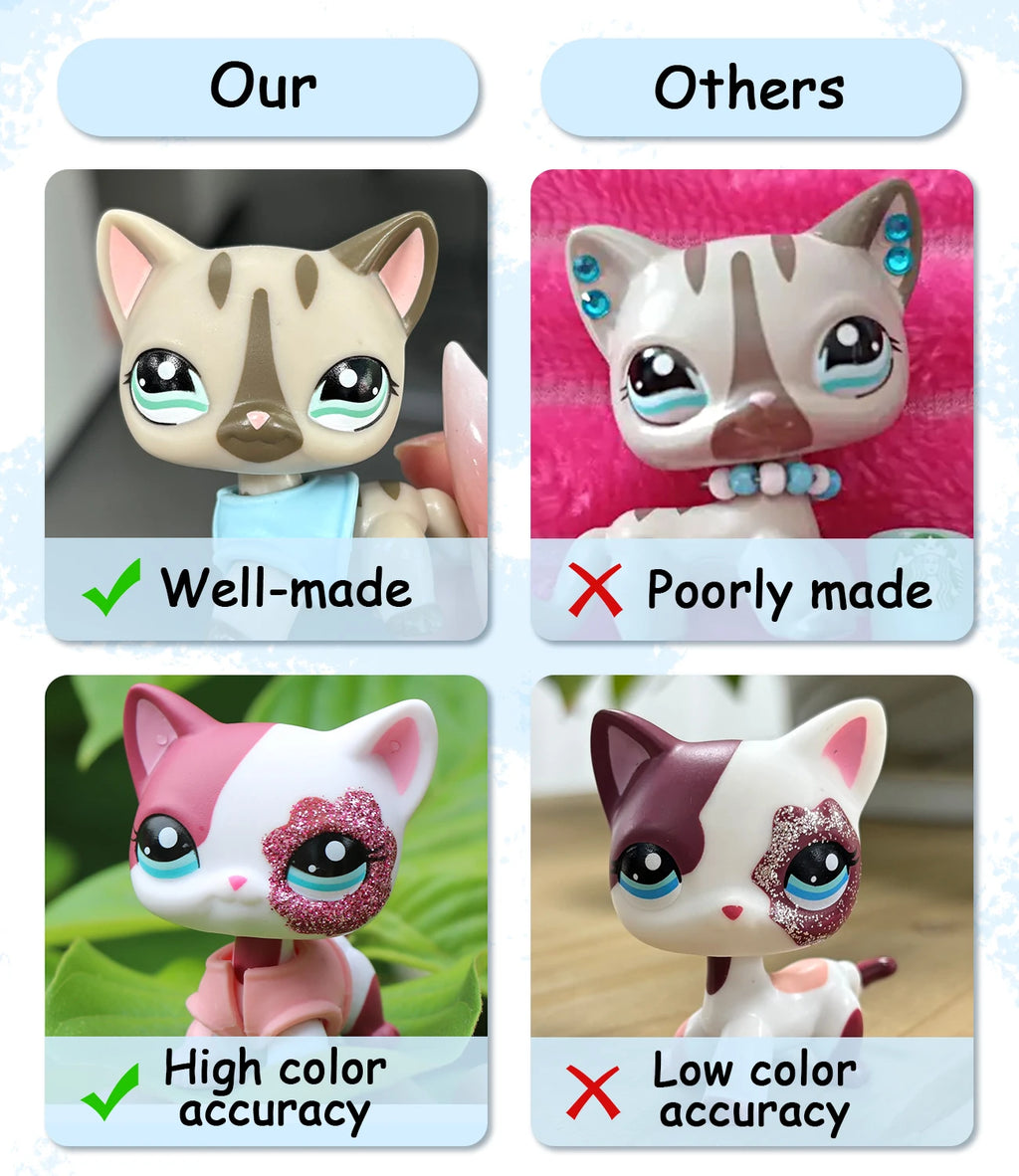 15 Pcs Minilpsshop Pet Shop Accessories Random Clothes Outfit Necklace Collars Bone Hat Scarf For Cat's and Dog's for LPS