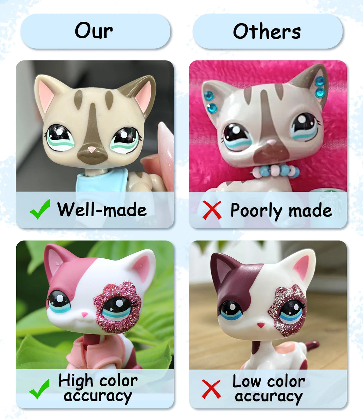 15 Pcs Minilpsshop Pet Shop Accessories Random Clothes Outfit Necklace Collars Bone Hat Scarf For Cat's and Dog's for LPS