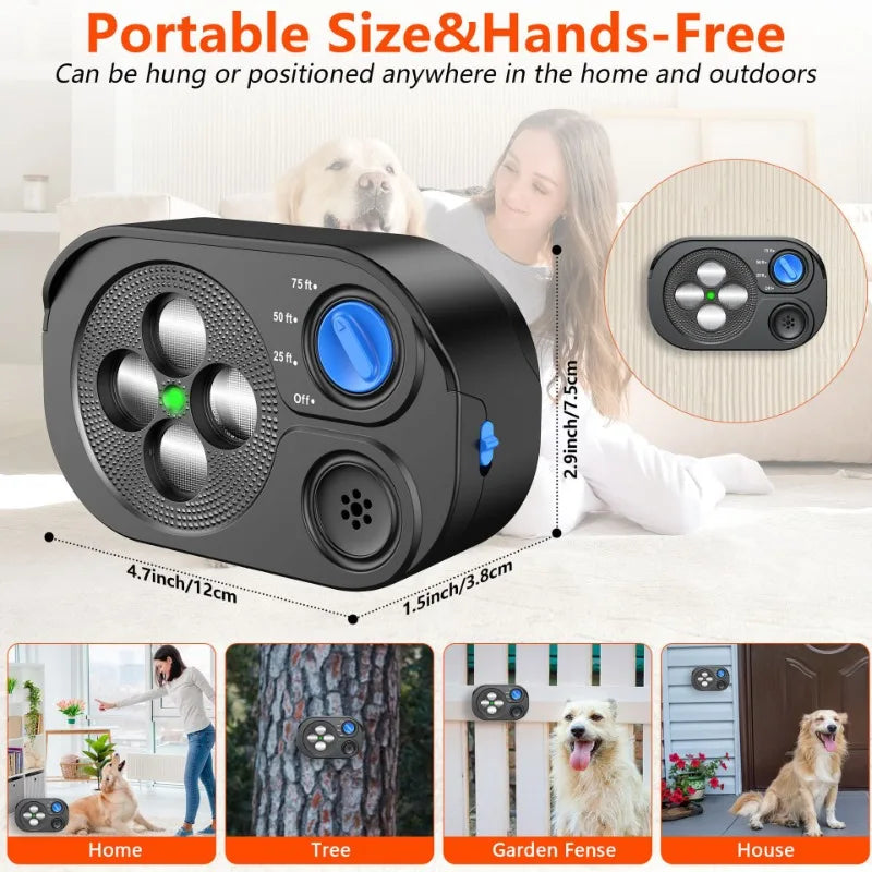 Pet Ultrasonic Anti-barking Device Supplies Charging Anti-disturbance Safety Training Indoor Outdoor Accessories Pet Products