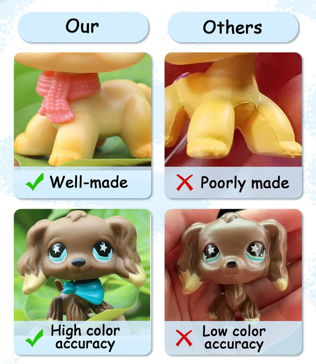 15 Pcs Minilpsshop Pet Shop Accessories Random Clothes Outfit Necklace Collars Bone Hat Scarf For Cat's and Dog's for LPS