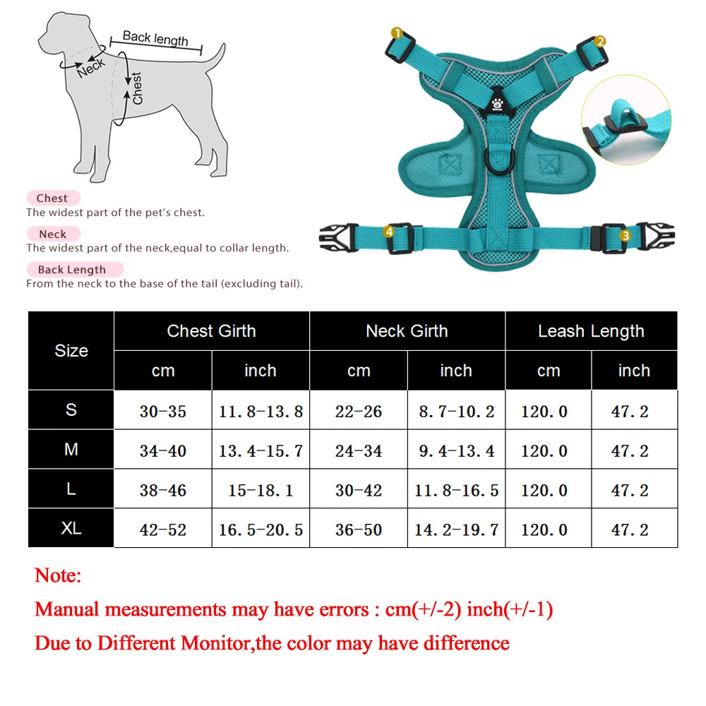 Harness and Leash Set Pet Accessories Dog Harness For Small Dog French Bulldog Pug Pitbull Puppy Pectoral Collar Chiens Supplies