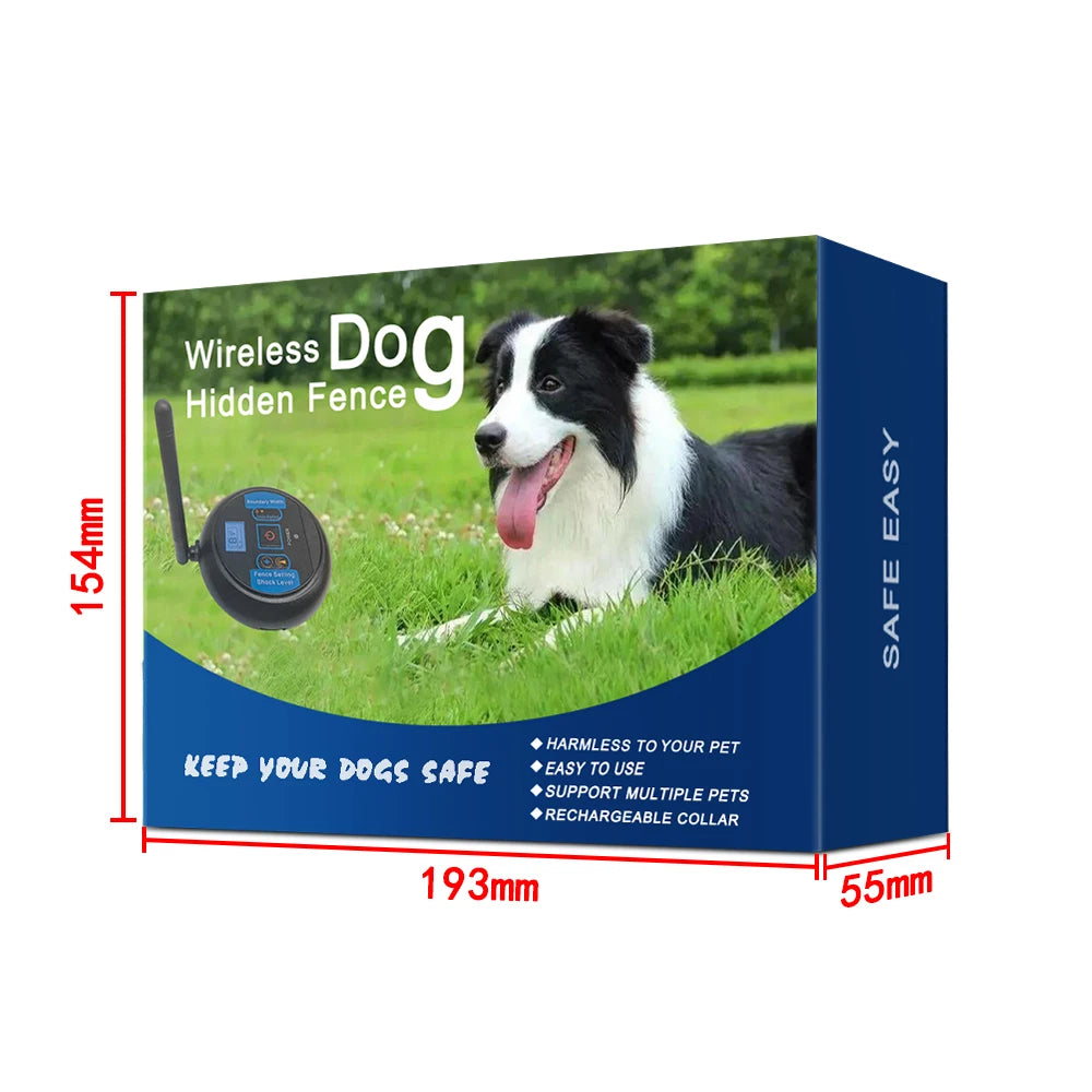 Wireless Containment System Pet Fence Boundary Electronic Shock Static Correction Training Electric Collar Outdoor Safety Perime