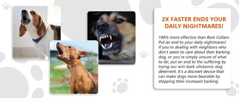 Pet Ultrasonic Anti-barking Device Supplies Charging Anti-disturbance Safety Training Indoor Outdoor Accessories Pet Products