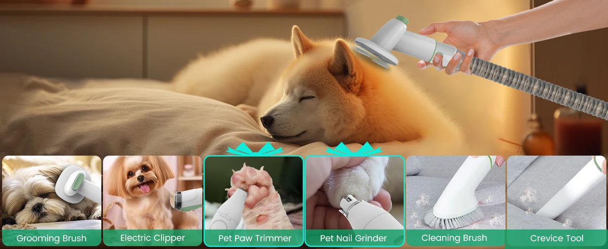 Pet Grooming Kits Cat Hair Remover Brush Comb Dog Nail Clipper Grinder Tool for Pet Cleaning Grooming Products