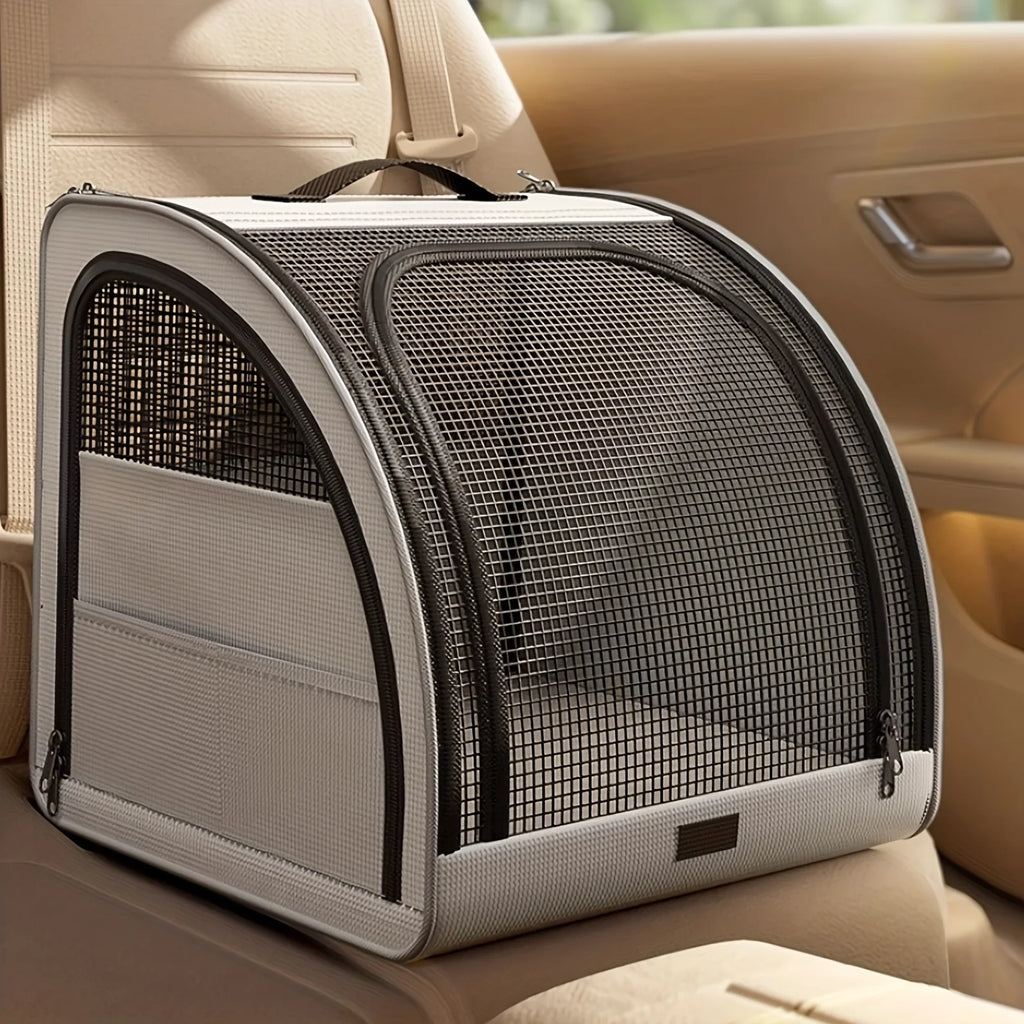 Pet Car Bed for Dogs Cats - Travel Vehicle Accessory, Portable Pet Seat for Car Ride