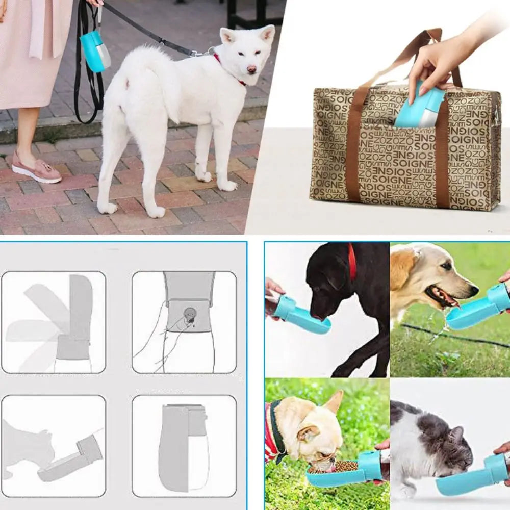 Pet Supplies 300ml Pet Dog Water Bottle Portable Leakproof Pet Walking Feeder Foldable Pet Water Dispenser Drinking