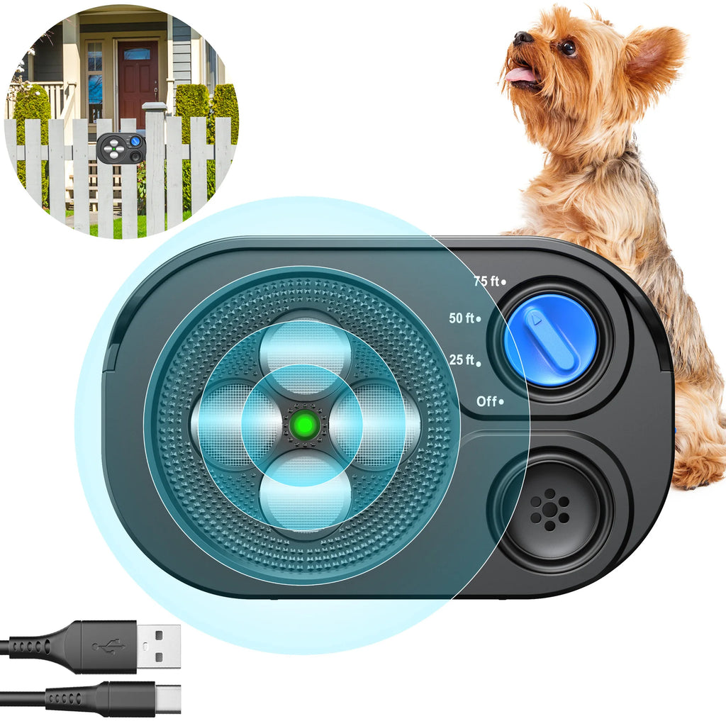 Pet Ultrasonic Anti-barking Device Supplies Charging Anti-disturbance Safety Training Indoor Outdoor Accessories Pet Products