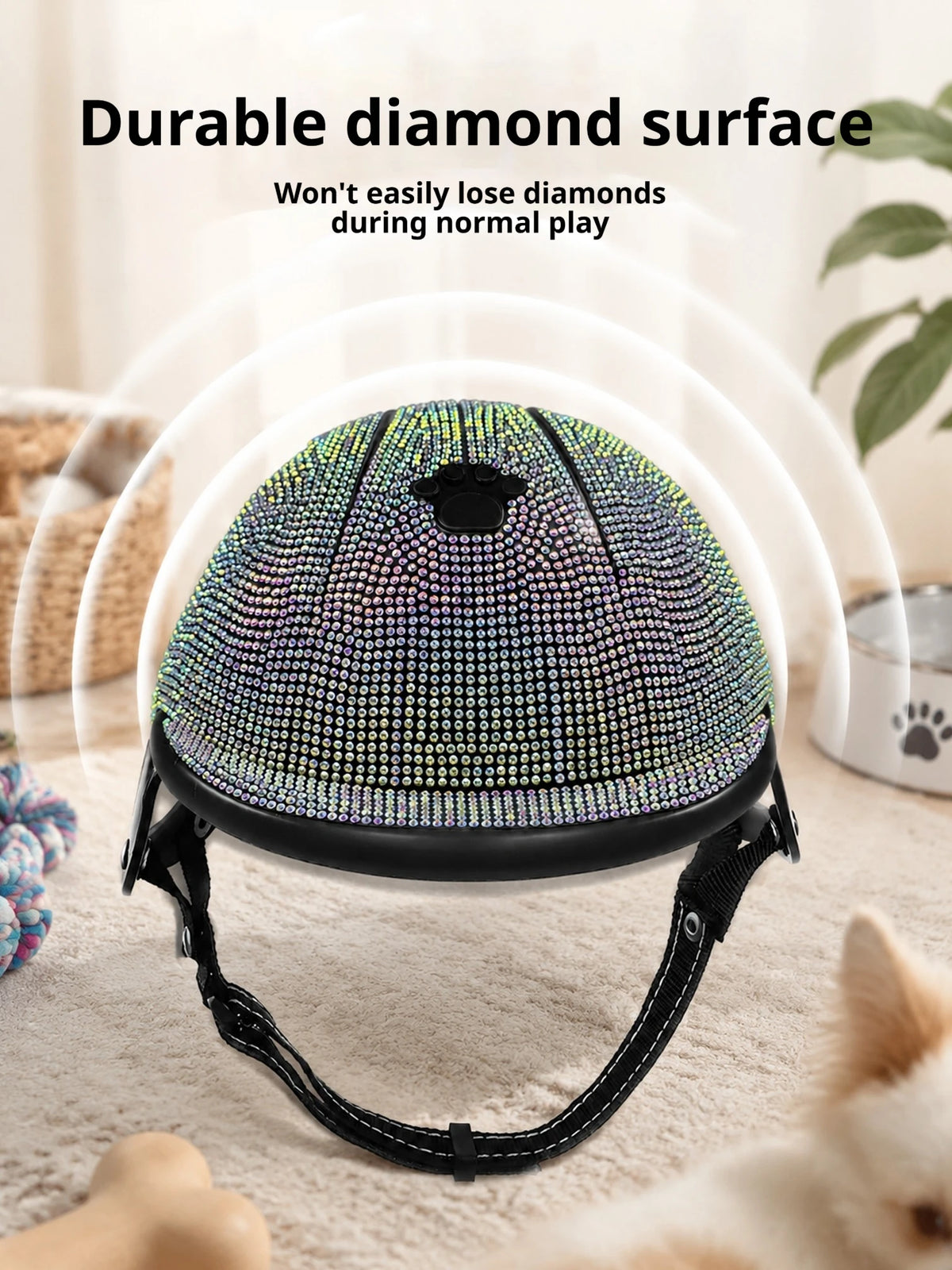 Pet Safety Helmet for Dogs Cats, Hard‑Shell Small Pet Riding Helmet, Protective Cap for Bicycle Motorcycle Outdoor Travel, Comfo