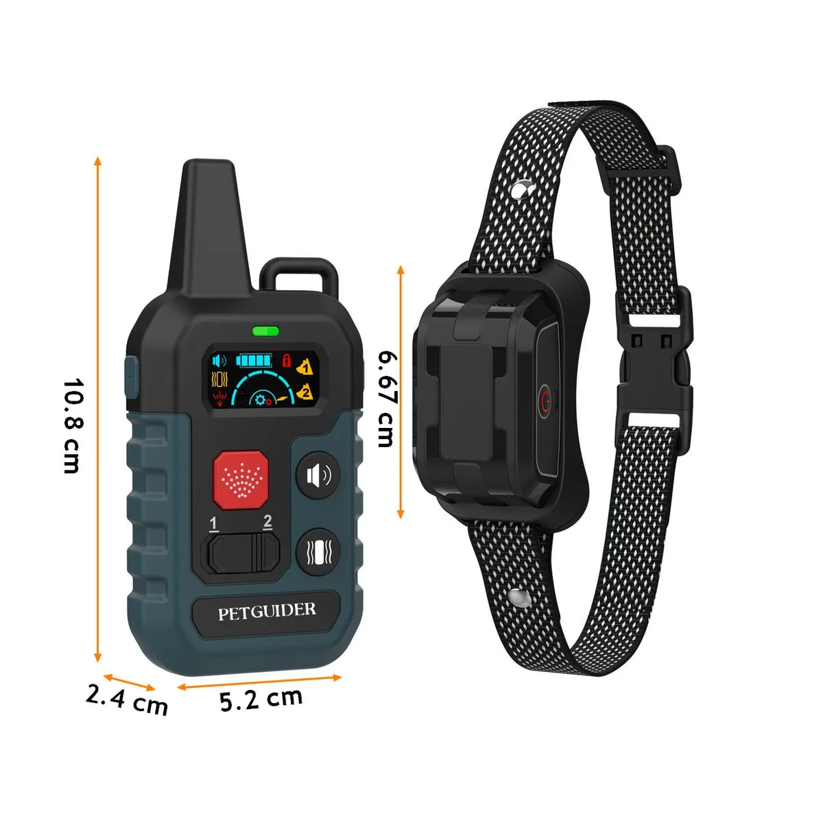 Pet Remote Spray Training Collar Tone Vibration 6 Levels Adjustable Anti-Barking Professional Humanistic Trainer(No Refill Gas)