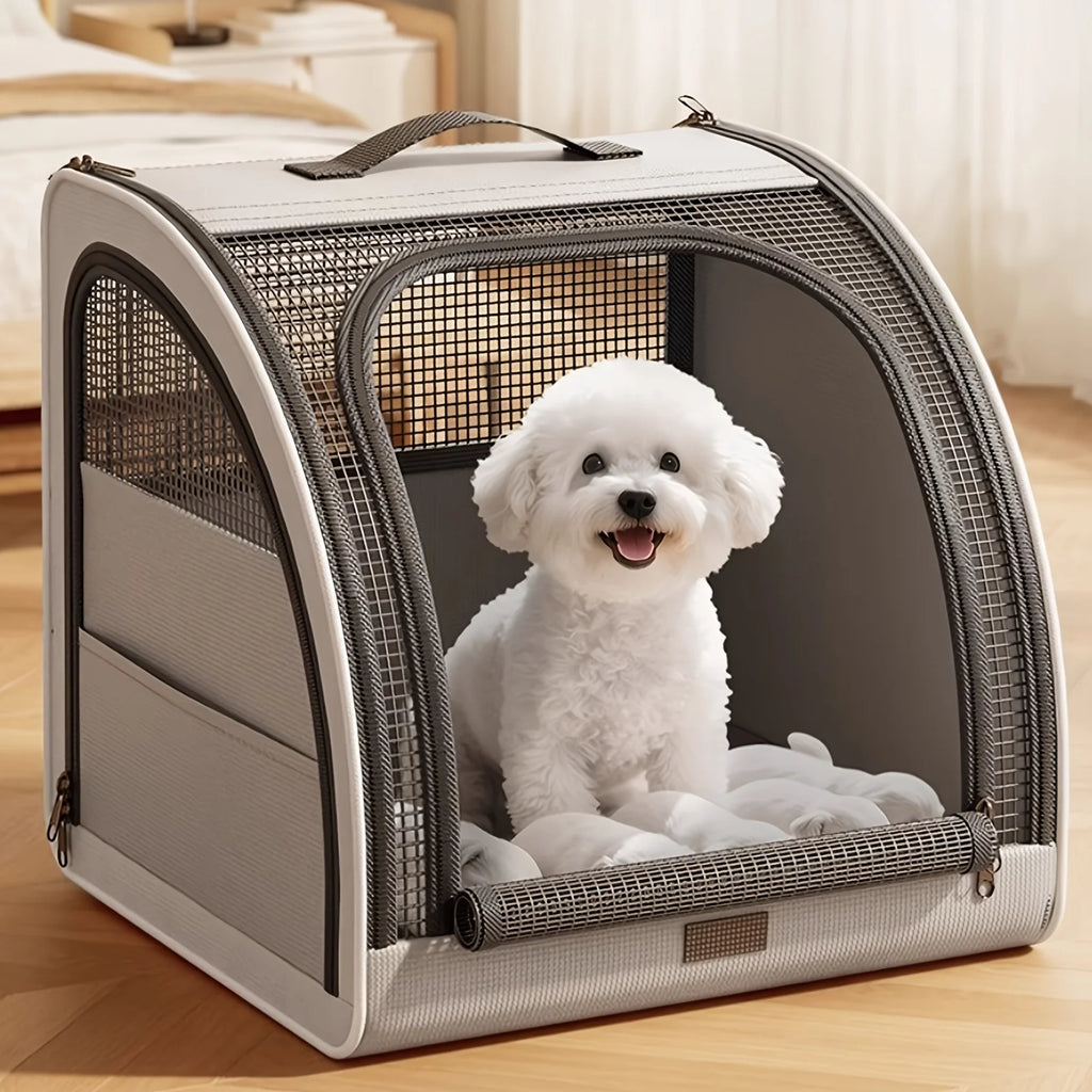 Pet Car Bed for Dogs Cats - Travel Vehicle Accessory, Portable Pet Seat for Car Ride