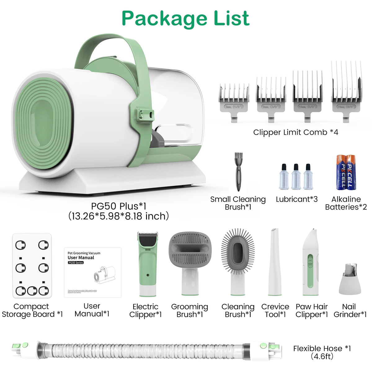 Pet Grooming Kits Cat Hair Remover Brush Comb Dog Nail Clipper Grinder Tool for Pet Cleaning Grooming Products