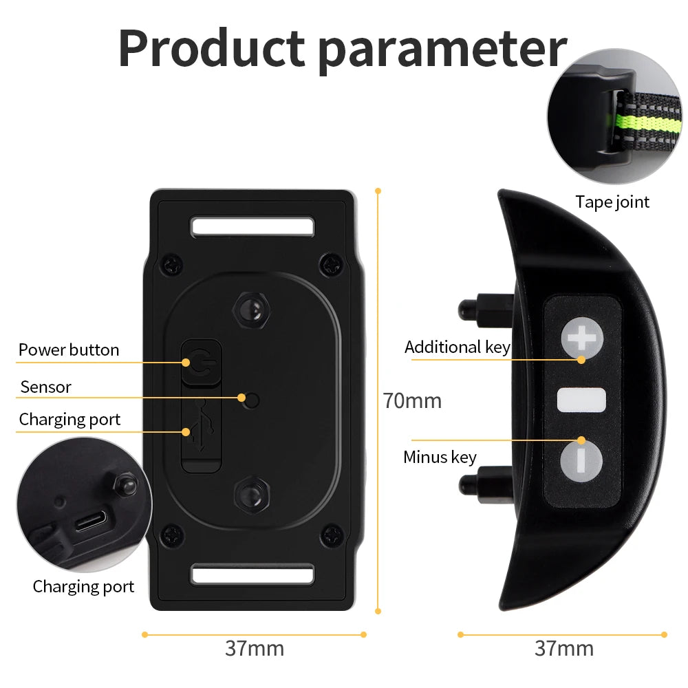 Pet Dog Training Collars Auto Anti-Bark Collar USB Rechargeable 7 Intensities Safety Static Shock Humane Sound Sensor