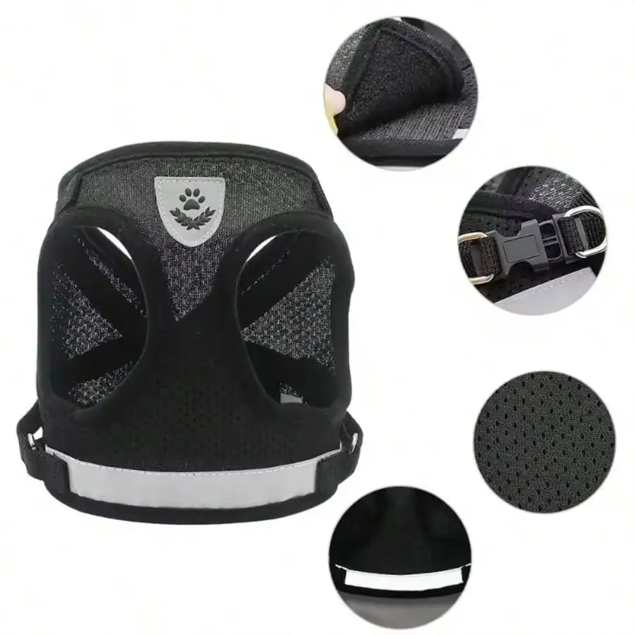 Pet Leash Undershirt Harnesses Mesh Breathable Adjustable Easy Control Reflective Undersh Medium Pet Accesrt Dog Harness Collar