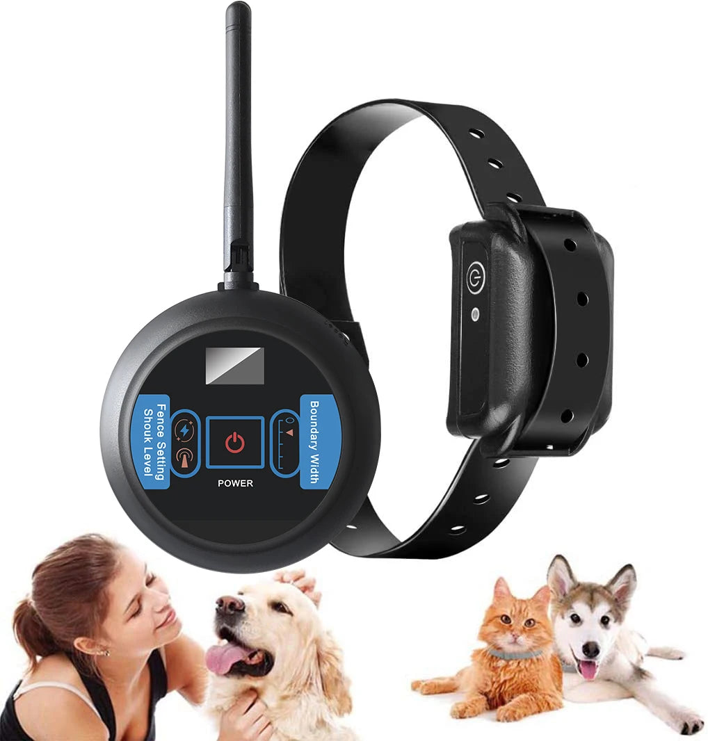 Wireless Containment System Pet Fence Boundary Electronic Shock Static Correction Training Electric Collar Outdoor Safety Perime