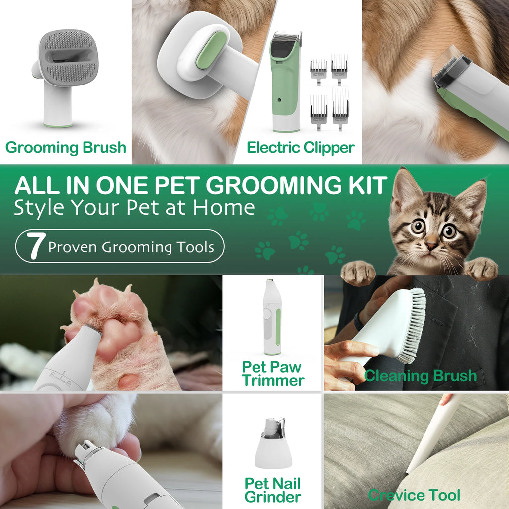 Pet Grooming Kits Cat Hair Remover Brush Comb Dog Nail Clipper Grinder Tool for Pet Cleaning Grooming Products