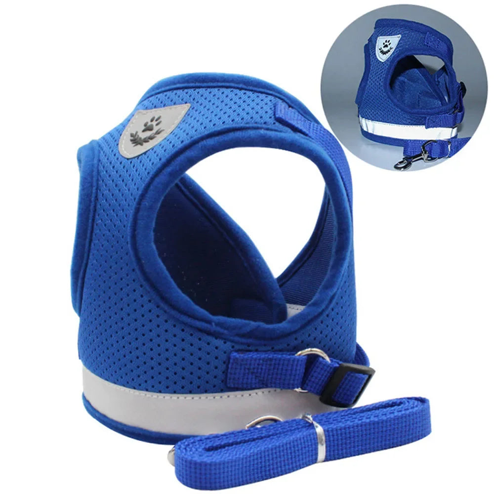 Pet Cat Leash Set, Adjustable Reflective Anti-Escape Pet Harness Vest, Small Dog Collar, Puppy Cat Pet Supplies