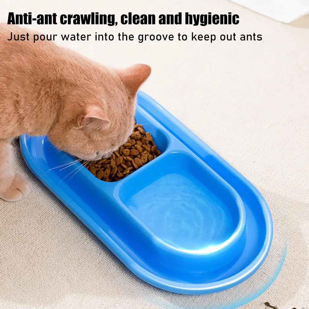 Pet Feeding Double Bowls Plastic Anti Ants Food Water Feeder For Dogs Cats Puppy Automatic Dog Feeder Dispenser Karate for Ants