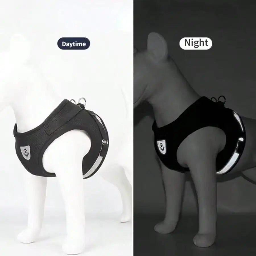 Pet Leash Undershirt Harnesses Mesh Breathable Adjustable Easy Control Reflective Undersh Medium Pet Accesrt Dog Harness Collar