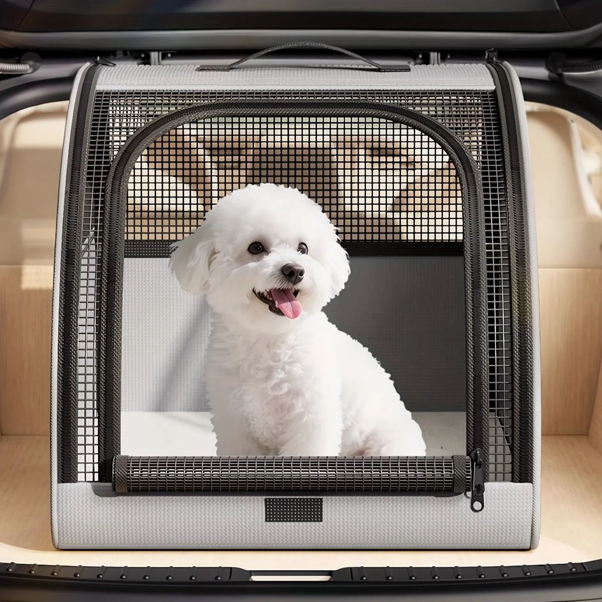 Pet Car Bed for Dogs Cats - Travel Vehicle Accessory, Portable Pet Seat for Car Ride