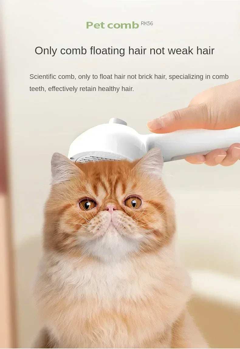 Multifunctional Pet Grooming Tool Combines Steam Spray Floating Hair Removal and Styling for Cats and Dogs All in One Device