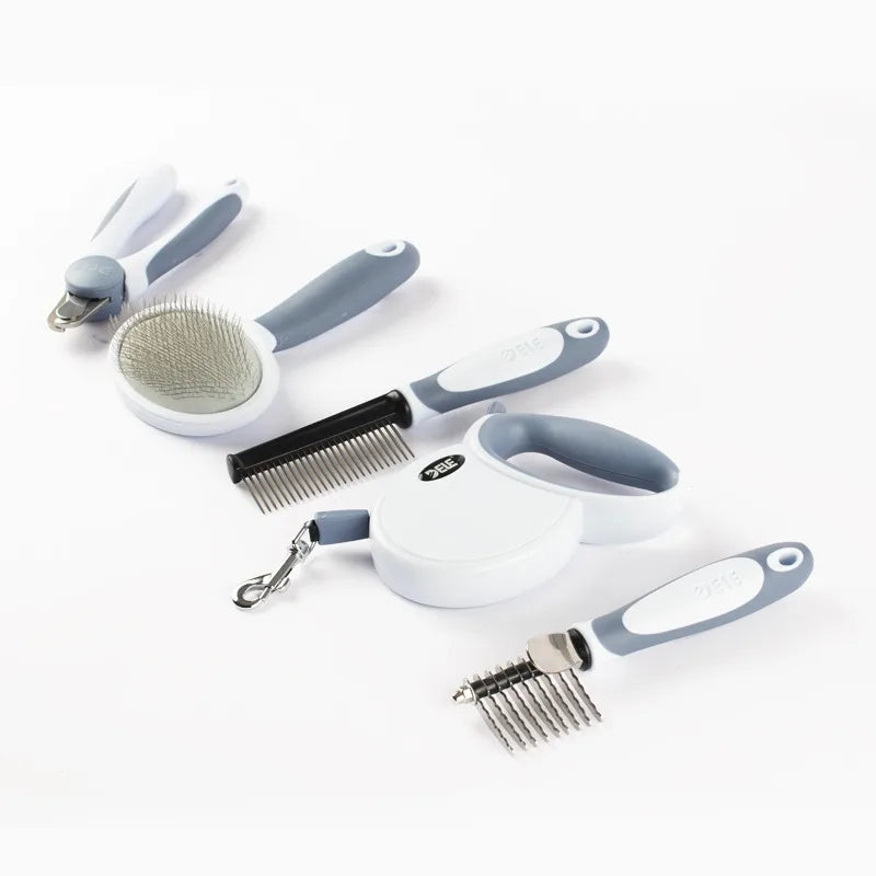 Pets Grooming Tools Set, Pet Grooming Kit for Dogs & Cats, Pets Combs and Nail Scissors Grooming Set