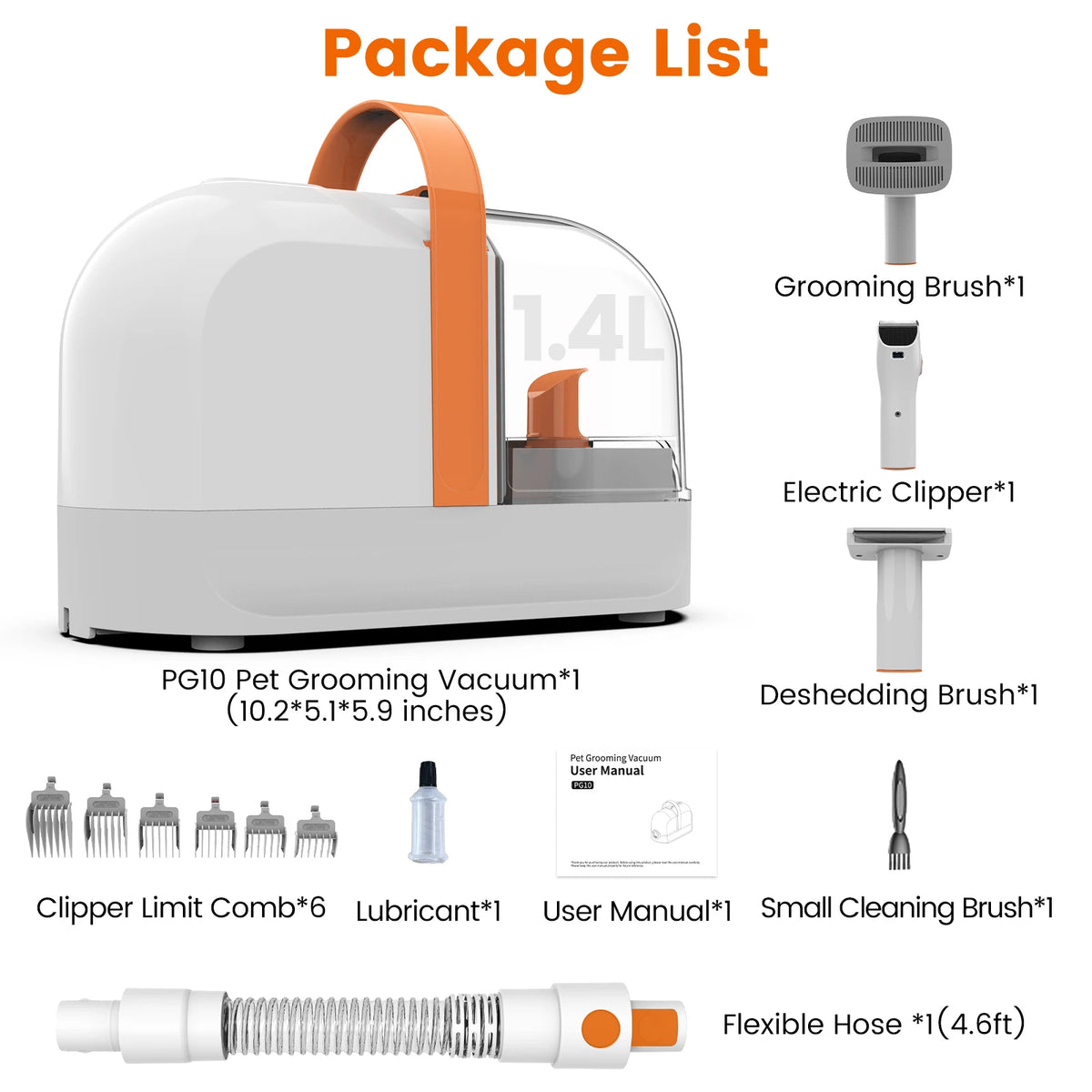 Pet Grooming Kits Cat Hair Remover Brush Comb Dog Nail Clipper Grinder Tool for Pet Cleaning Grooming Products