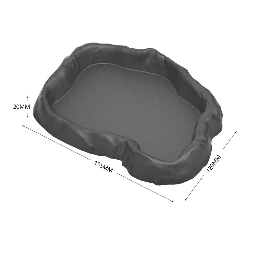 2pcs Pets Feeder Bowl Crawler Pet Feeder Basin Resin Non-toxic Food Water Pot Reptile Tortoise Scorpion Lizard Crab Bowl tool